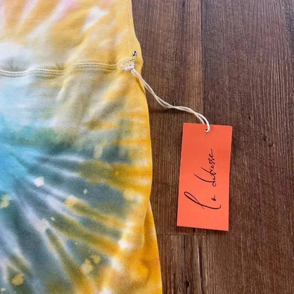 La Detresse Tie Dye High Waist Bike Shorts in Tropicali NWT S - Picture 3 of 6